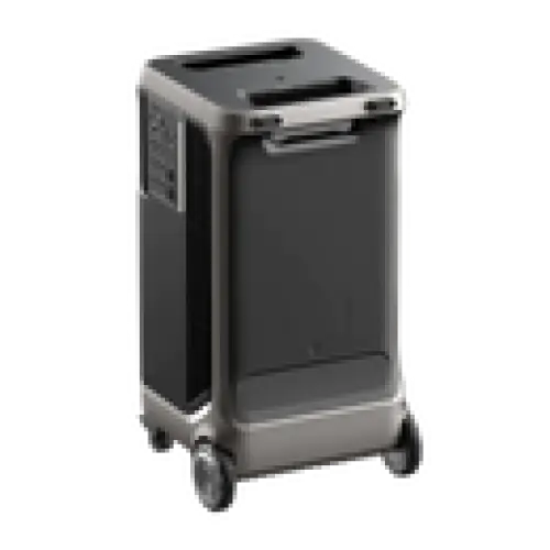 Black Anker SOLIX F3800 rolling cart with wheels and handle