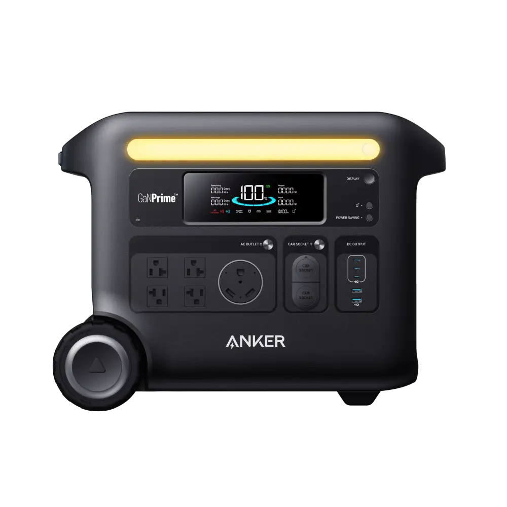 Anker SOLIX F2600 2560Wh black portable power station with USB ports