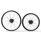 20-inch black Sur Ron Ultra Bee alloy wheels with silver spokes