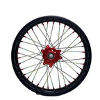 20-inch black and red star hub Sur Ron Ultra Bee spoke wheel