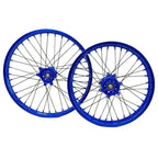 21’’ 18’’ blue aluminum alloy wheel set for Sur Ron Ultra Bee with black spokes silver hub