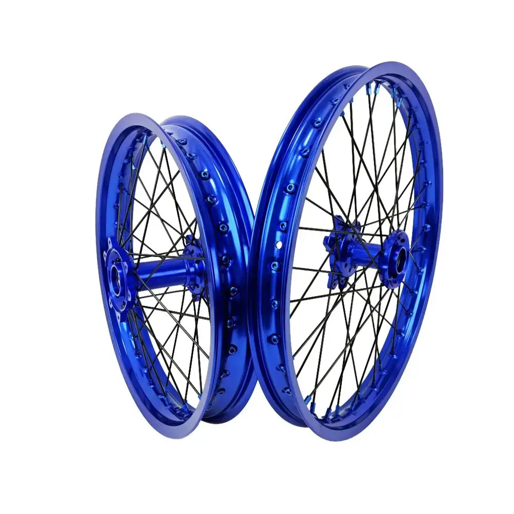 21 18 Inch Blue Aluminum Alloy Motorcycle Wheel Set for Sur Ron Ultra Bee