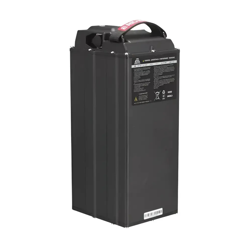 Nexbat 72V 50Ah black battery with red label and warnings for Sur-Ron Light Bee