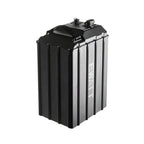 EWatt 80V 76Ah black BMW-style motorcycle battery with silver accents