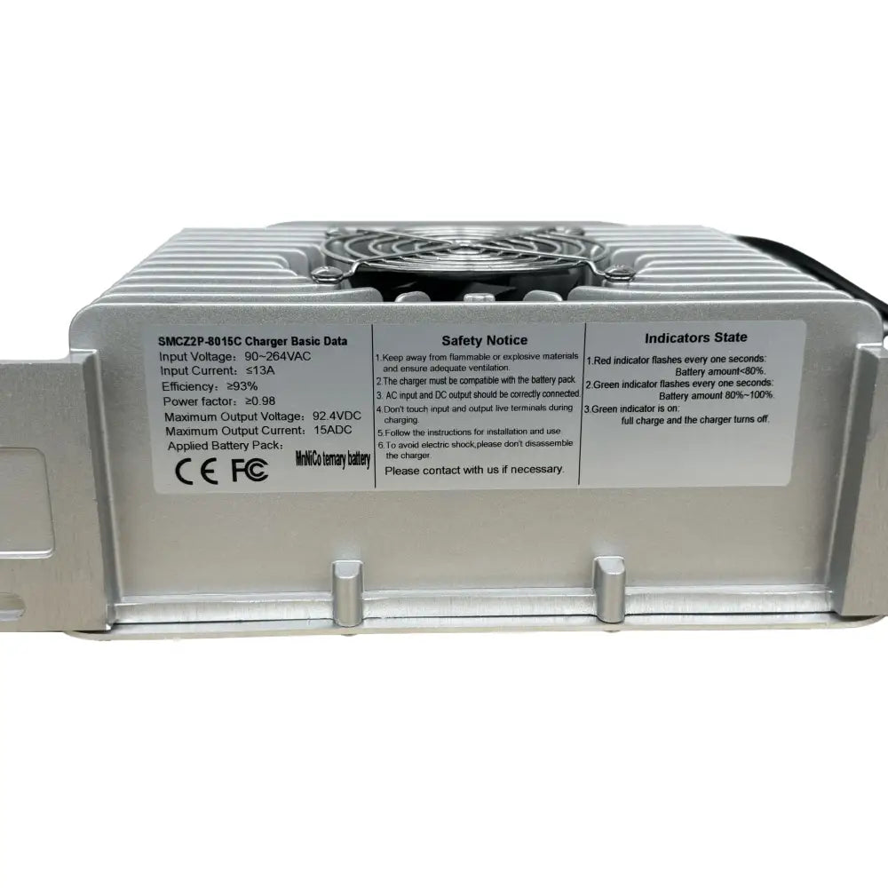 Silver and black EWatt Fast Charger PSU with cooling vents