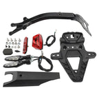 Black Sur-Ron Ultra Bee rear luggage rack with LED lights