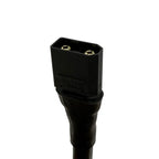 Black plastic Nexbat 81V Sur-Ron charger power cord with gold screws and Apico branding