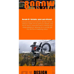 HEZZO 8000W electric dirt bike with orange frame and black tires