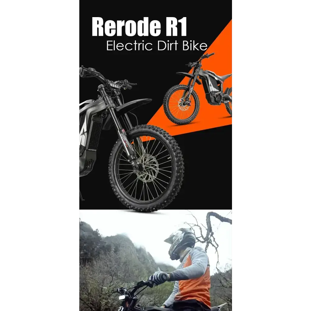 HEZZO 8000W electric dirt bike with orange accents and black frame