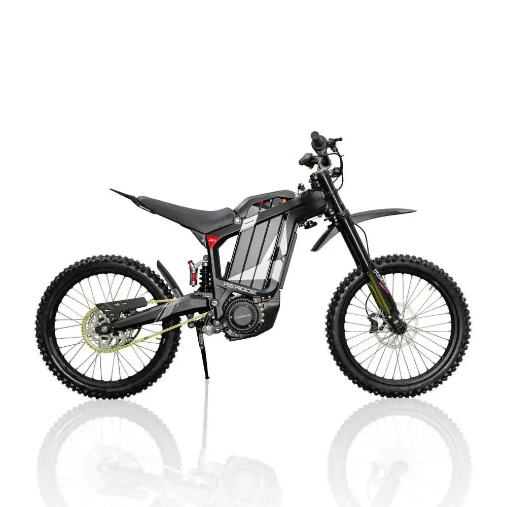 Matte black and silver 8000W HEZZO electric dirt bike off-road