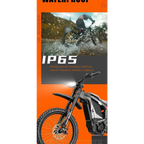 HEZZO 8000W Electric Dirt Bike with Orange Accents, Black Frame