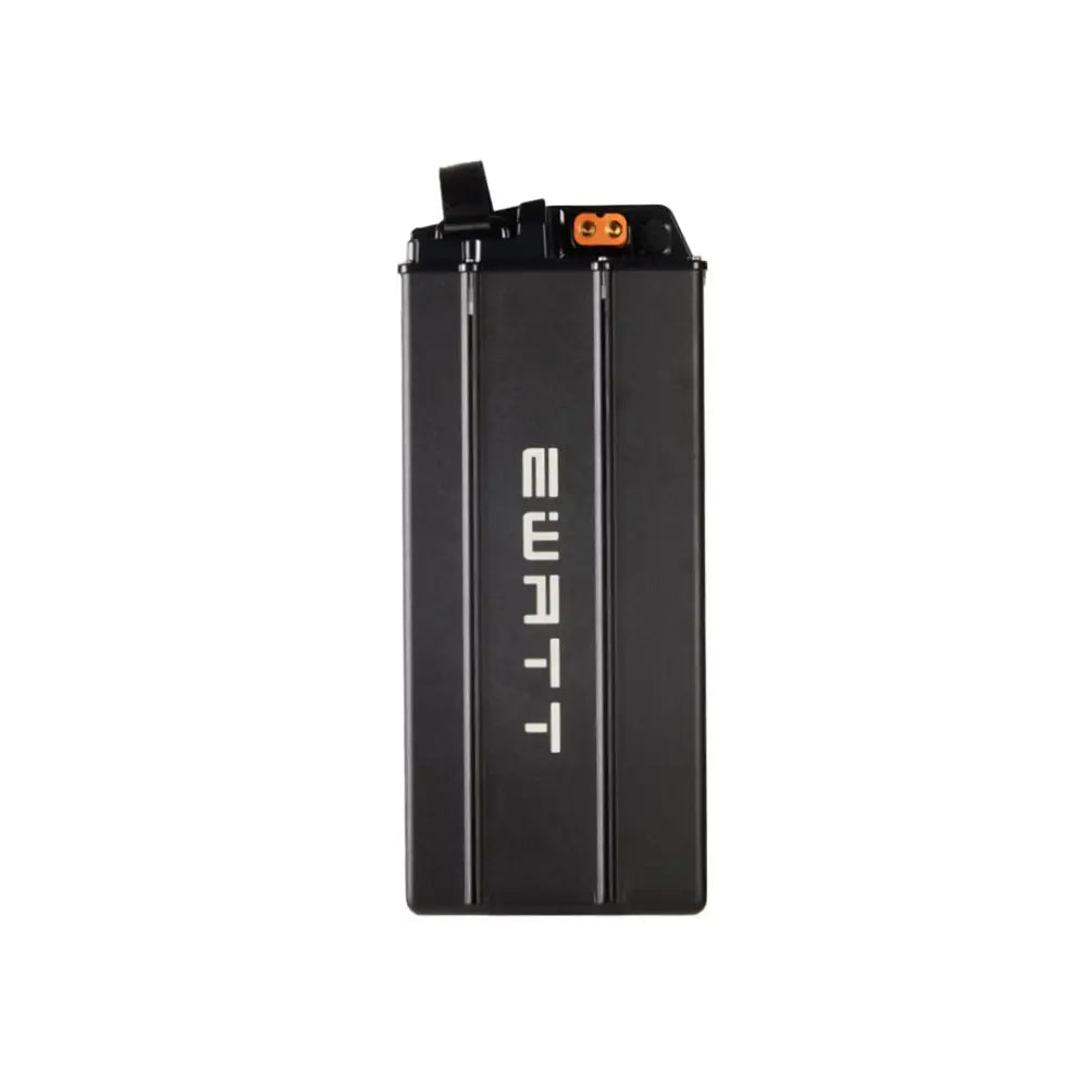 EWatt 81.4V 45Ah black rectangular battery with white text and orange connector for Sur-Ron Light Bee