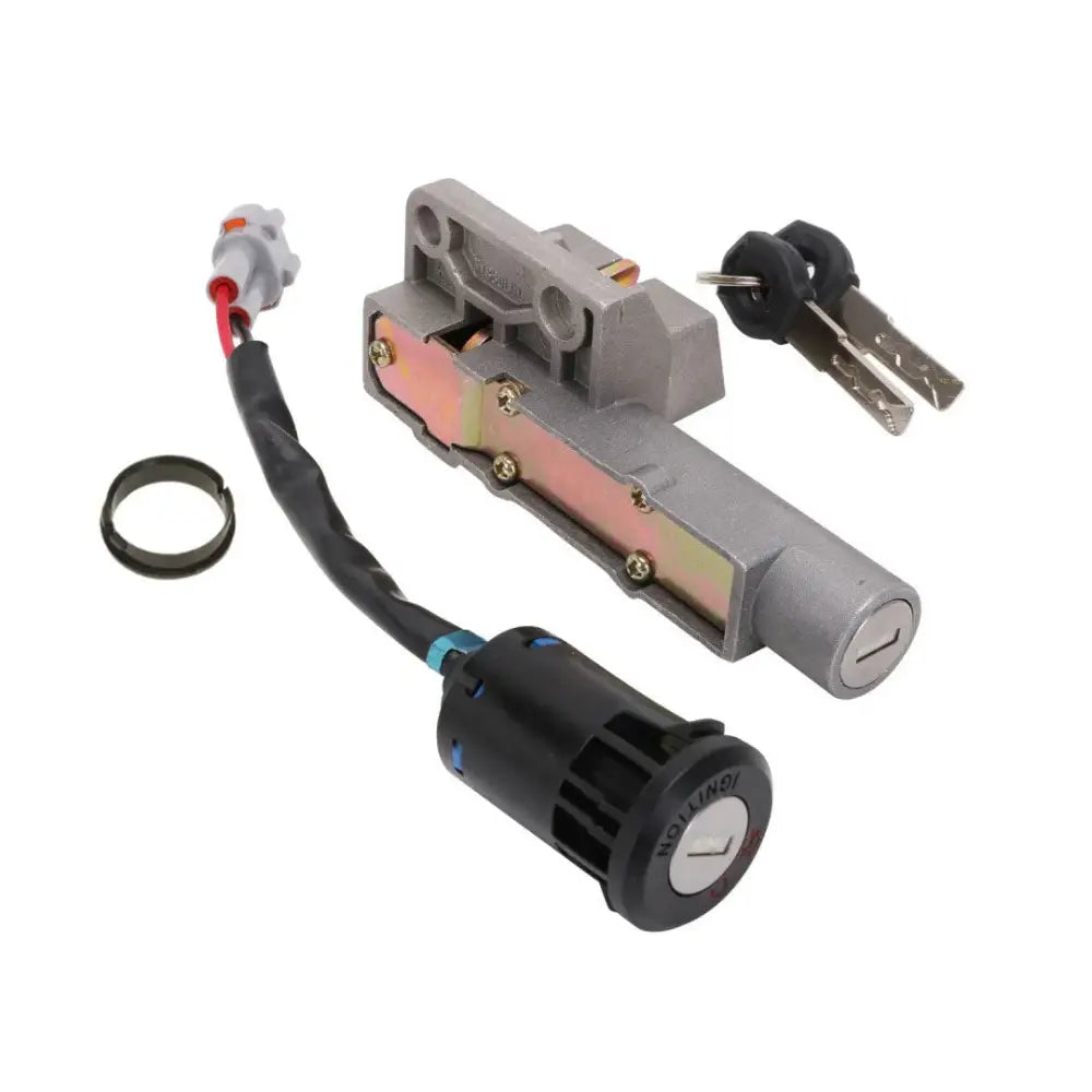 Sur-Ron Light Bee OEM lock set with gray ignition switch, keys and wiring