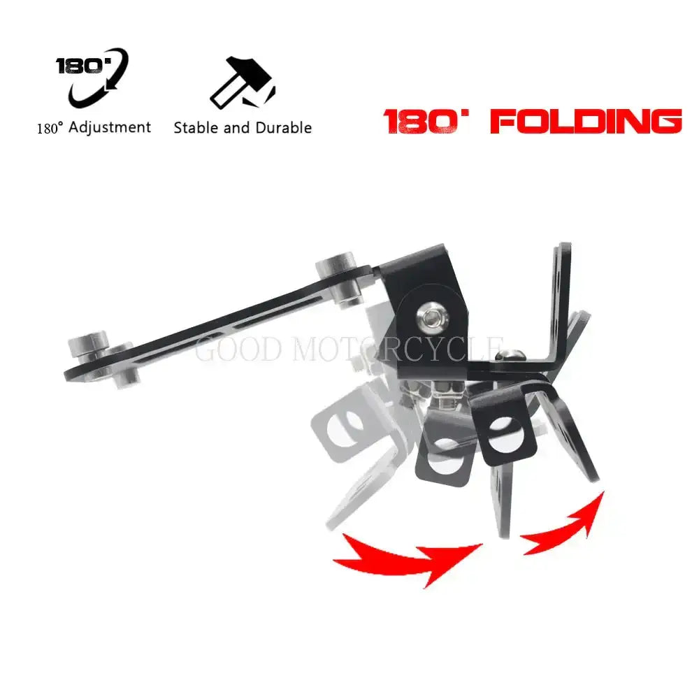 Collapsible rear license plate holder for Surron Ultra Bee with 180° folding tail light bracket