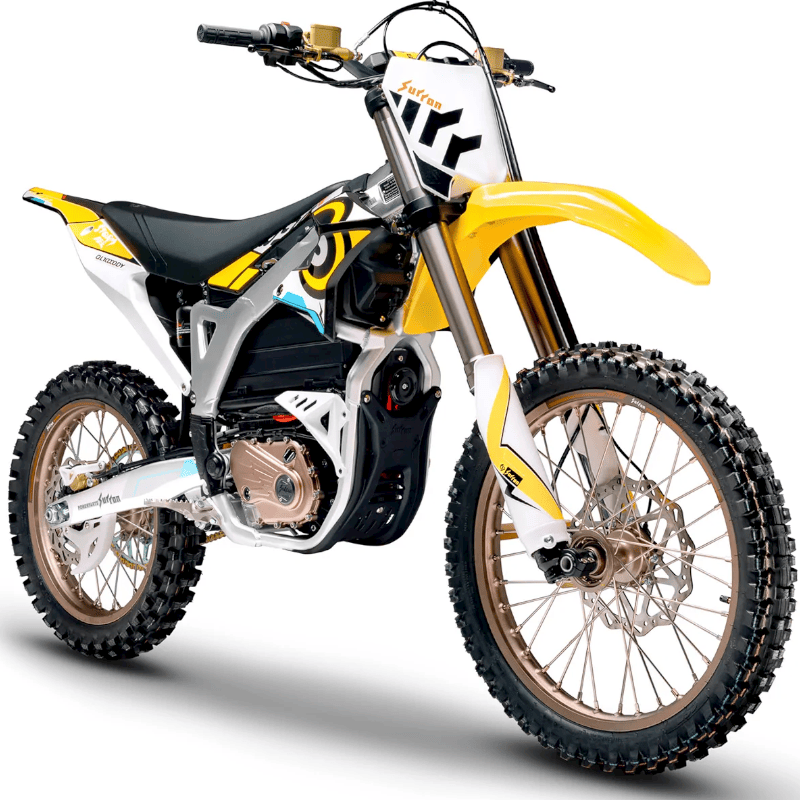 2023 Husqvarna FE 450 Dirt Bike Displayed in Surron Storm Bee