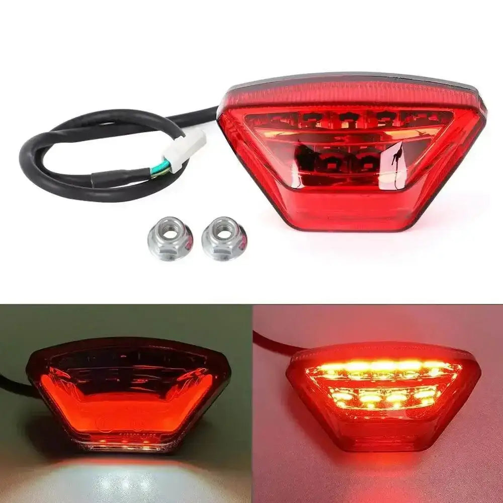 Red LED Surron Ultra Bee Taillight with Clear Lens and Black Cable